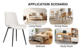 Set Of 6 White Faux Leather Dining Chairs - Furniture Home Direct