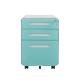 3 Drawer Mobile File Cabinet Under Desk Office, Simple Style Versatile Storage Cabinet For Legal / Letter / A4 Files, 5 Wheel Design Anti-Tilting Cold Rolled Steel Waterproof Moisture-Proof - Furniture Home Direct