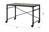 Oklarth - Rustic Writing Desk - Black / Oak - Furniture Home Direct