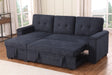 Lucca II - 84.5"W Reversible Sleeper Sectional Sofa with Storage Chaise - Furniture Home Direct