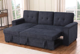 Lucca II - 84.5"W Reversible Sleeper Sectional Sofa with Storage Chaise - Furniture Home Direct