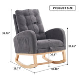 Accent Rocking Chair With Footrest, High Back - Furniture Home Direct