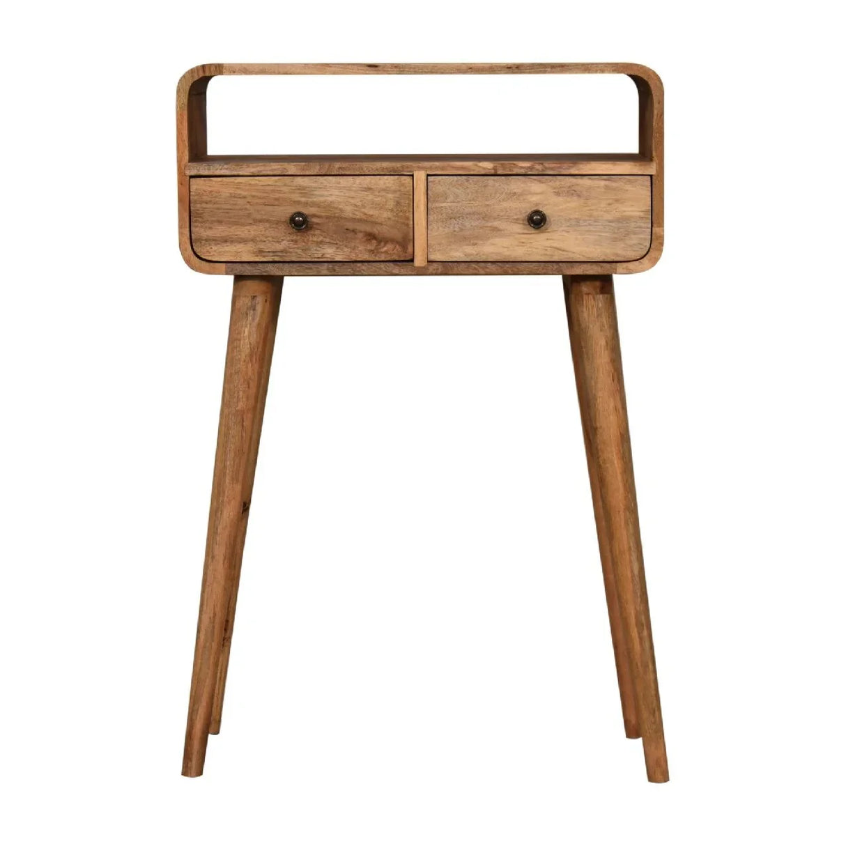 Curved Chestnut Console Table - Furniture Home Direct