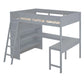 Modern Loft Bed With Desk And Shelves - Furniture Home Direct