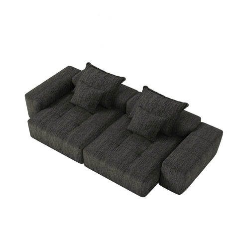 Modern Oversized Diy Combination Modular Sectional Sofa With Pillows - Furniture Home Direct