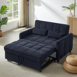 Loveseat Sofa Pull-Out Bed With Adjustable Backrest, 3 USB Ports And 2 Lumbar Pillows For Living Room - Furniture Home Direct