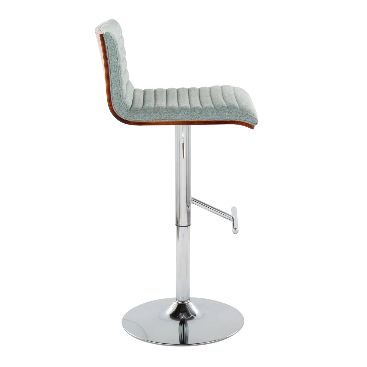 Mason - Contemporary Adjustable Barstool & Swivel With Straight T Footrest (Set of 2) - Furniture Home Direct