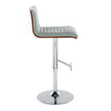 Mason - Contemporary Adjustable Barstool & Swivel With Straight T Footrest (Set of 2) - Furniture Home Direct