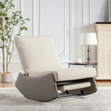 Modern Rocking Chair Recliner, Comfy Rocker Nursery Chair With Footrest, Accent Reading Chair, Upholstered Lounge Chair For Relaxing, Resting, Soft Padded Rocker For Indoor Living Room Bedroom - Furniture Home Direct