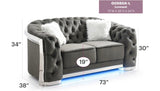 Loveseat With Flared Arms - Furniture Home Direct