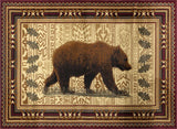 Nature's Nest - 5'3" X 7'3" Lodge Area Rug - Multi, Red - Furniture Home Direct