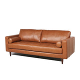 Mid-Century Tufted, Leather Sofa - Furniture Home Direct