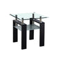 Clear Glass Top Side Table, Modern Design For Home - Furniture Home Direct