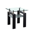 Clear Glass Top Side Table, Modern Design For Home - Furniture Home Direct