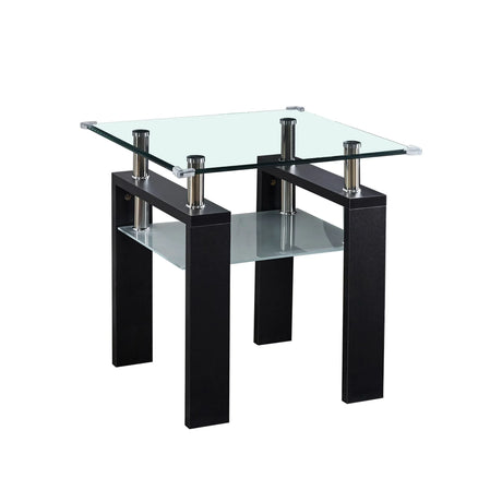 Clear Glass Top Side Table, Modern Design For Home - Furniture Home Direct
