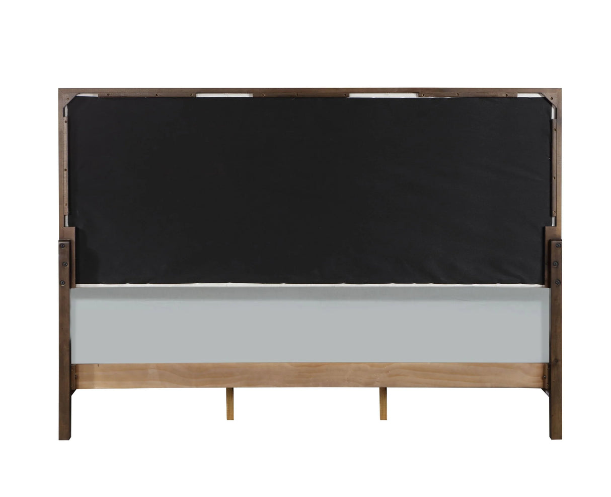 Bedroom Set Modern Wood Finish With Dark Tops White - Furniture Home Direct