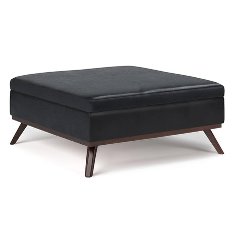 Owen - Multifunctional Square Coffee Table Storage Ottoman - Furniture Home Direct