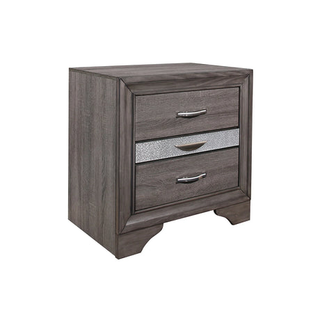 Ryder - Sparkle Nightstand - Gray - Furniture Home Direct