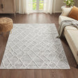 Area Rug Pebble Pattern Machine Made Polyester Gray Cream - Furniture Home Direct