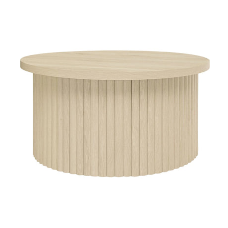 Coffee Table, Round Coffee Table, Modern Side Tables Accent End Table For Living Room, Apartment - Natural - Furniture Home Direct