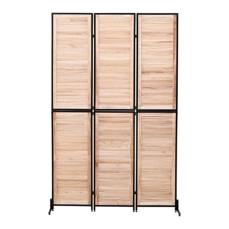 Rustic 3 Panel Room Dividers And Folding Privacy Screen - Furniture Home Direct
