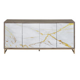 Paavan - Console Cabinet - White / ChampagneChampagne - Furniture Home Direct