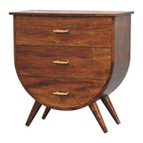 Agra - Bedside Table - Chestnut - Furniture Home Direct