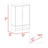 Wardrobe With Double Doors And Shoe Storage Modern Beige - Furniture Home Direct