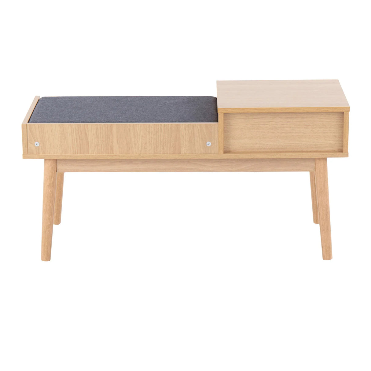 Telephone Contemporary Bench With Pull Out Drawer - Furniture Home Direct