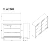 Lively - Dresser With Glitter Detail And Thick Bar Handle Hardware - Black - Furniture Home Direct