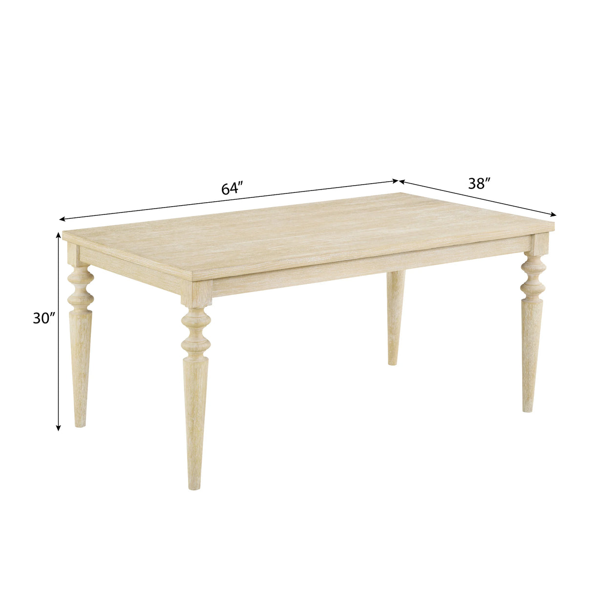 Dining Set 7 Piece Tufted Chairs Wood Table Beige Brown - Furniture Home Direct