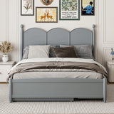 Platform Bed With With 2 Big Drawers And Trundle - Furniture Home Direct