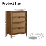 Bedroom Set 5 Piece Corduroy Upholstered Queen Bed Walnut - Furniture Home Direct