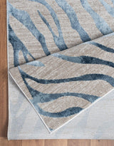 Elegance - 5'3" X 7'3" Polyester Area Rug - Blue - Furniture Home Direct