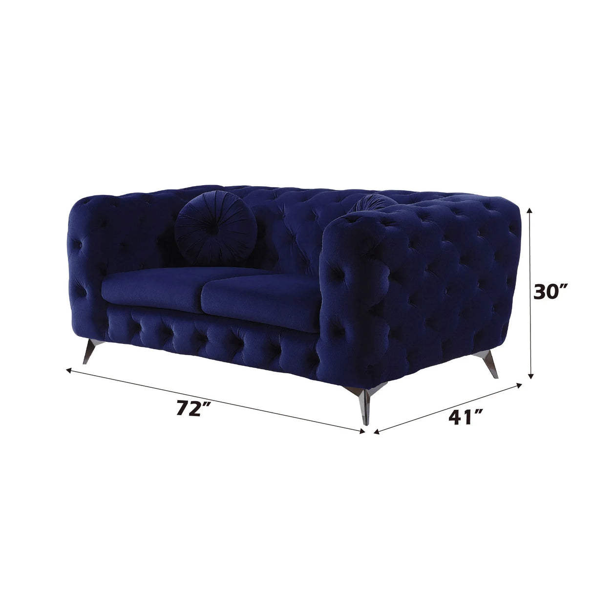 Atronia - Velvet Loveseat - Furniture Home Direct