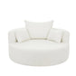 360° Swivel Chair Accent Barrel Chair With Removable Pillows - Furniture Home Direct