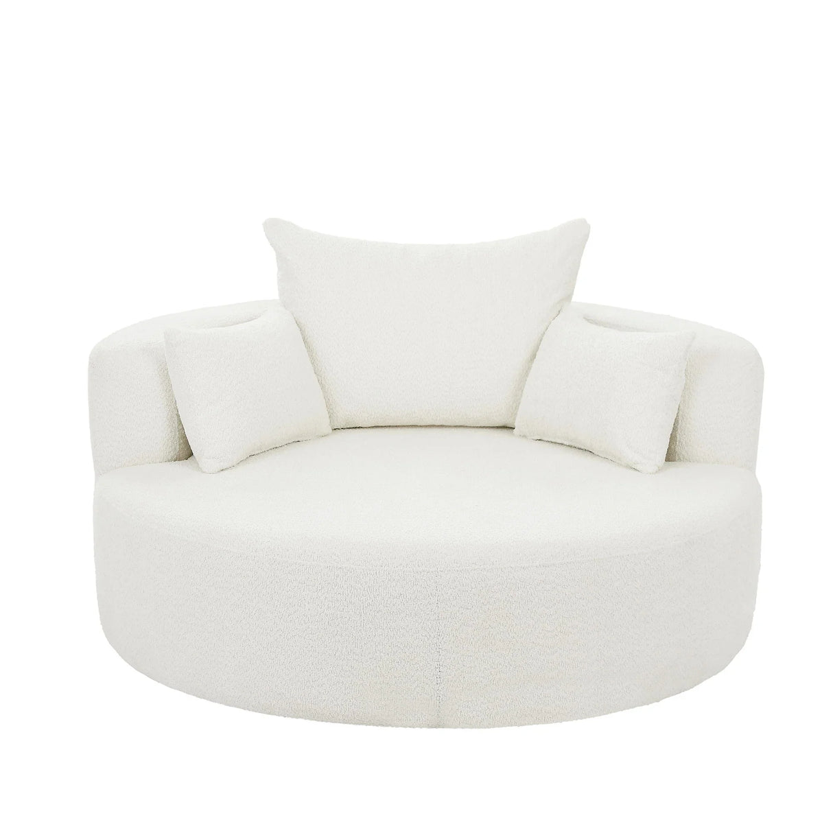 360° Swivel Chair Accent Barrel Chair With Removable Pillows - Furniture Home Direct