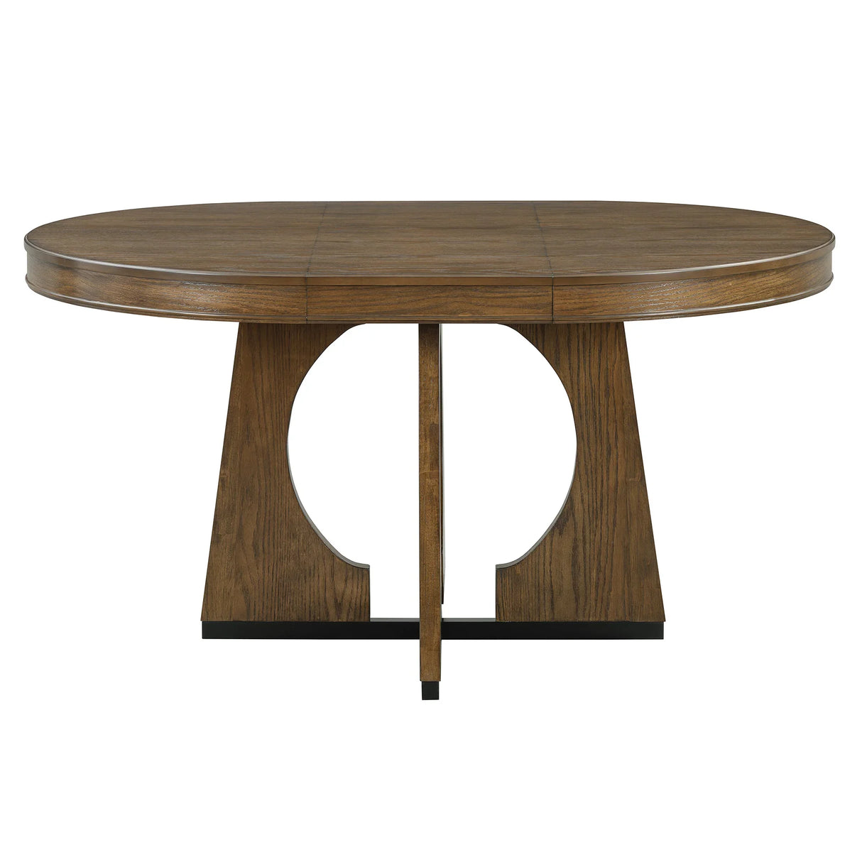 Dining Set Round Table With Four Upholstered Chairs Walnut - Furniture Home Direct