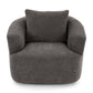 360° Swivel Barrel Sofa Chair With Throw Pillow, Chenille Upholstered Accent Chair - Furniture Home Direct