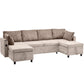 Sectional Sofa Pull Out Sofa Bed Versatile Sofa Sleeper With Large Storage Space, Two USB Ports And Two Cup Holders For Living Room - Furniture Home Direct