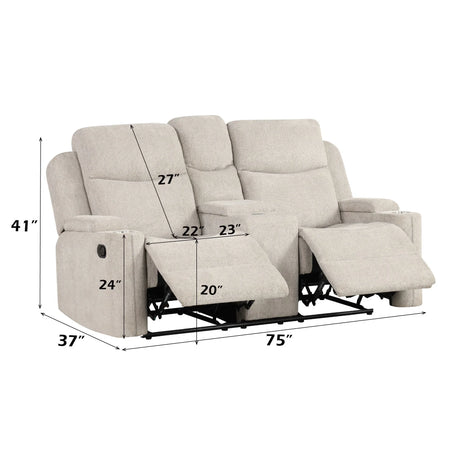 Galya - 3 Piece Living Room Set Sofa Loveseat Chair - Light Gray - Furniture Home Direct