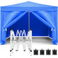 10'X10' Folding Canopy With 4 Removable Sidewalls Outdoor Event Shelter UPF 50+ Gazebo Portable Tents For Parties Beach Camping Wedding Ez Pop Up Canopy 4 Pieces Weight Bag + Carry Bag - Furniture Home Direct
