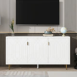 Modern TV Stand With 3 Doors And Adjustable Shelves - Furniture Home Direct