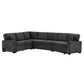 L-Shaped Sofa Sectional Sofa Couch Pull-Out Sofa Bed With Charging Devices And Cup Holders For Living Room - Furniture Home Direct