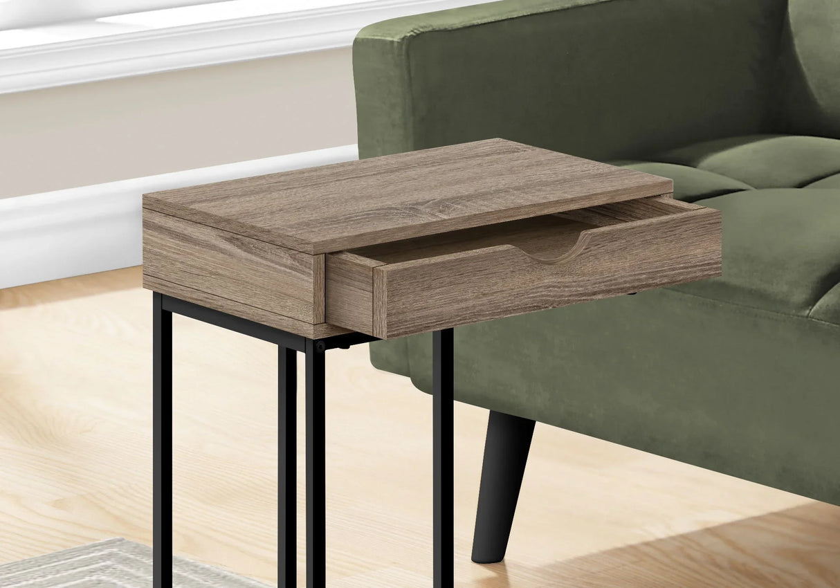 Accent Table, C - Shaped Contemporary & Modern Versatile Design - Furniture Home Direct