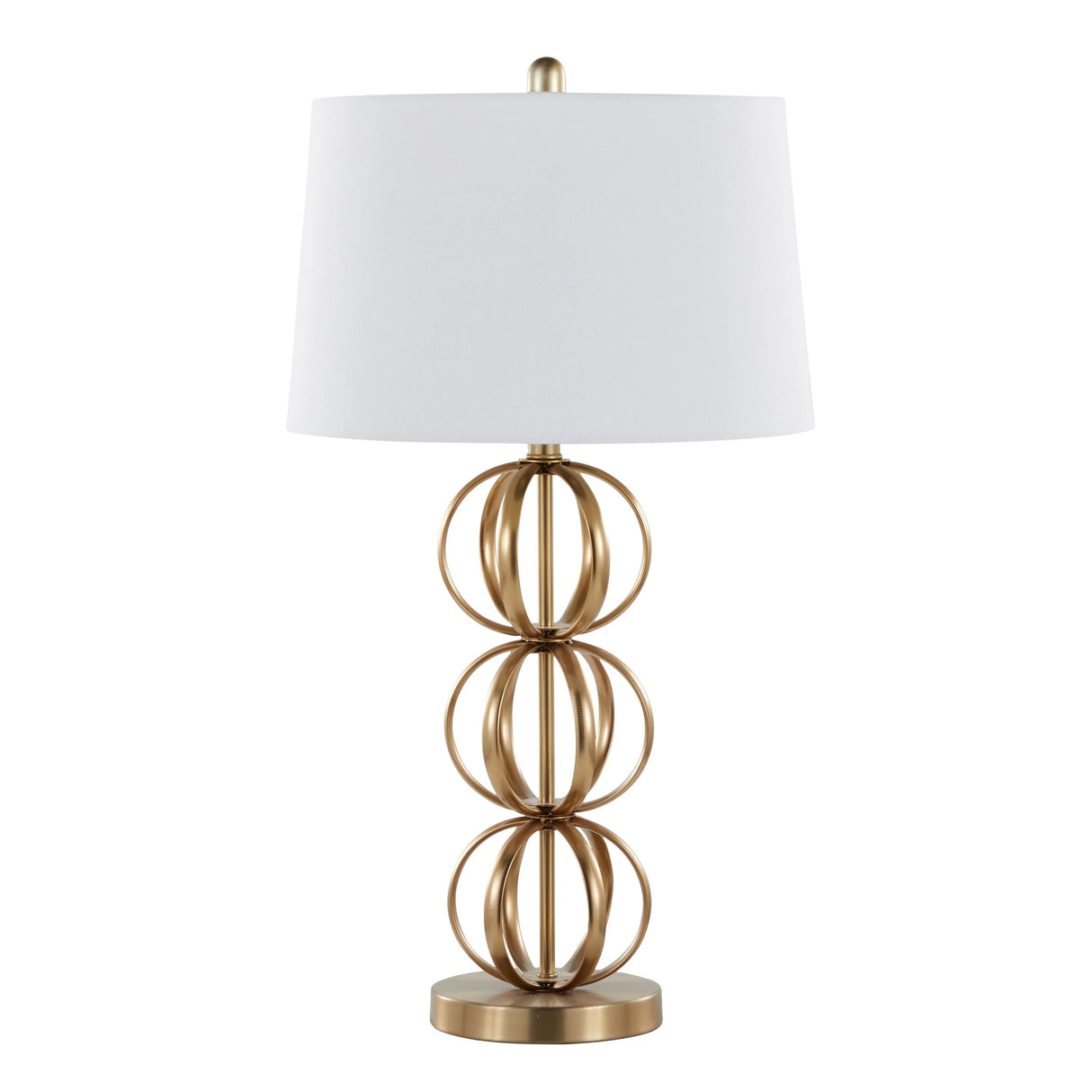 Linx - Contemporary Table Lamp (Set of 2) - Gold / White - Furniture Home Direct
