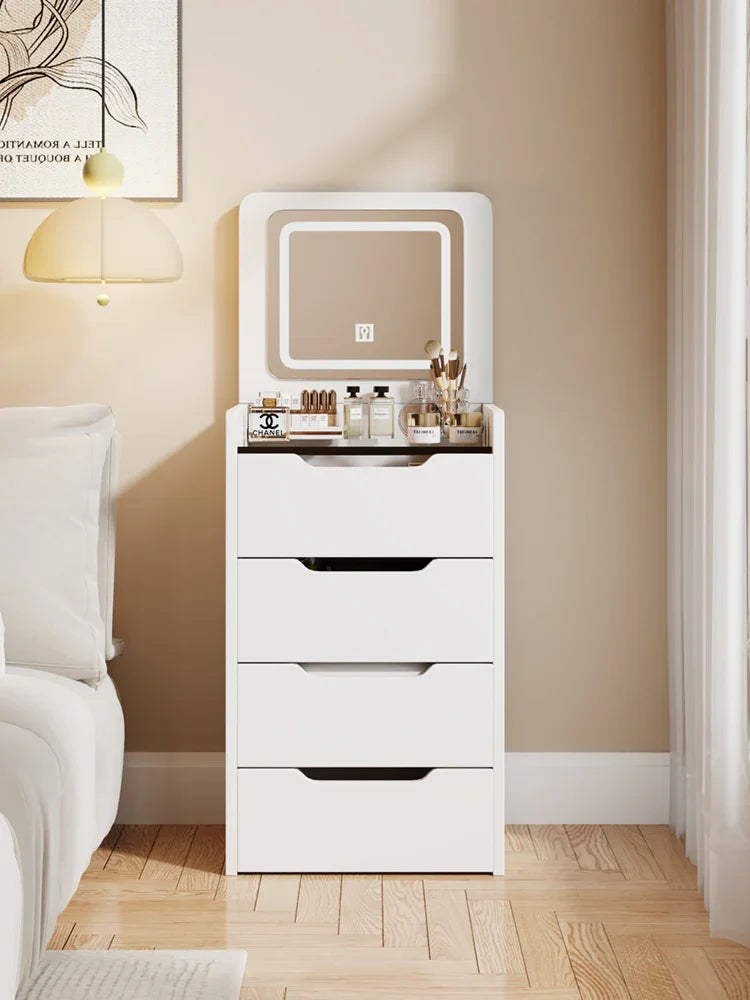 Vanity Desk with Flip Top Mirror and Drawers White - Furniture Home Direct