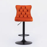 Swivel Velvet Barstools Adjusatble Seat Height, Modern Upholstered Bar Stools With Backs Comfortable Tufted For Home Pub And Kitchen Island (Set of 2) - Furniture Home Direct