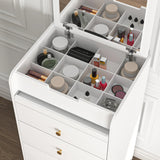 Vanity Desk With Mirror Small Compact Modern Style White - Furniture Home Direct