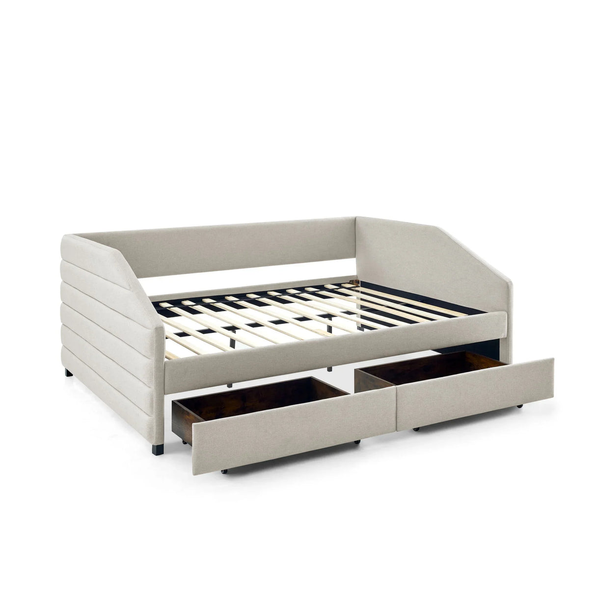 Elegant Daybed With Trundle Upholstered Tufted Sofa Bed - Furniture Home Direct